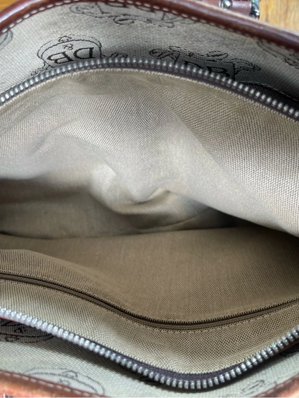 Dooney & Bourke Brown  work office Executive Satchel Signature Logo Canvas bag